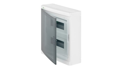 Rozdzielnica modułowa natynkowa elektryczna ELEGANT 2x12 N+PE drzwi przezroczyste 2425-01