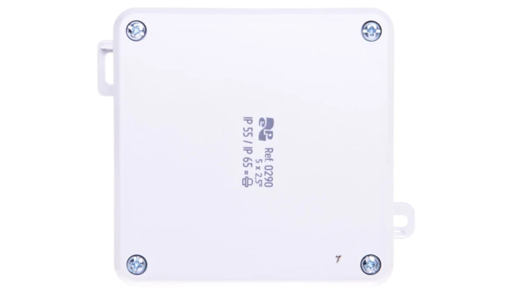 Puszka hermetyczna n/t 2K 98x98x46mm pusta IP55/IP65 szary 0290-04