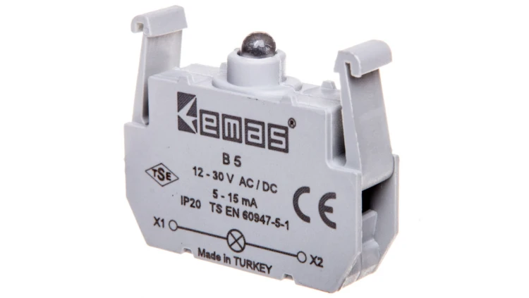 Element podświetlający do przycisków serii B, 12-30V AC/DC, bezbarwny T0-B5