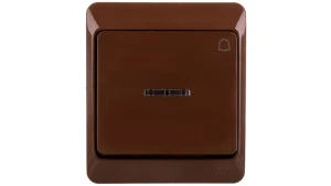 Hermes Przycisk dzwonek mechanizm z pełną obudową brązowy IP44 przycisk 1x ŁNT-1D+n 0347-06