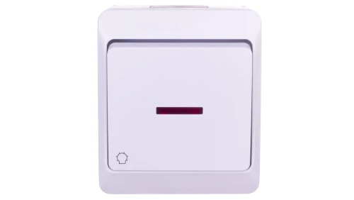Hermes Przycisk światło biały IP44 ŁNT-1S+n 0346-02