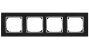 SANTRA ramka czterokrotna IP20 czarny/chrom 4174-46