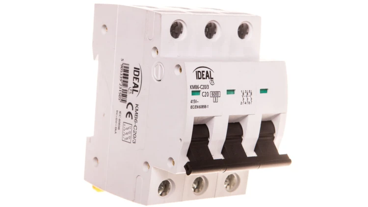 Wyłącznik nadprądowy 3P C 20A 6kA AC KMB6-C20/3 23150