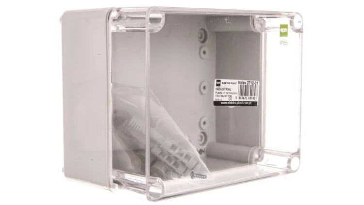 INDUSTRIAL Puszka hermetyczna n/t 170x135x107 IP65 transparentna 2712-01