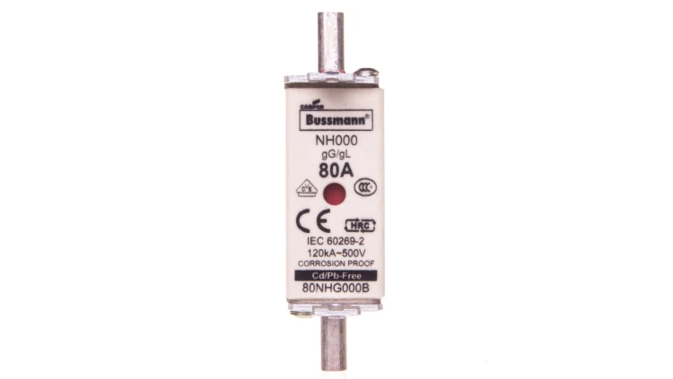 Wkładka bezpiecznikowa NH000 80A gL/gG 500V 80NHG000B