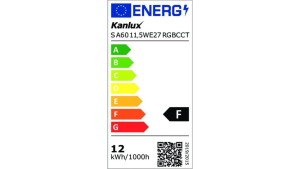 Żarówka LED E27 S A60 ściemnialna 11,5W RGBCCT 1055lm 2700-6500K ciepła/neutralna/zimna,RGB 33642