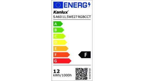 Żarówka LED E27 S A60 ściemnialna 11,5W RGBCCT 1055lm 2700-6500K ciepła/neutralna/zimna,RGB 33642