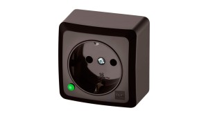 BERG Gniazdo pojedyncze schuko n/t 2P+Z 16A brązowy 3737-05