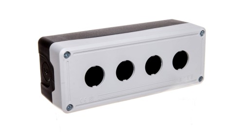 Kaseta sterownicza na 4 przyciski/lampki - pusta, czarno-szara, T0-PY4BOS