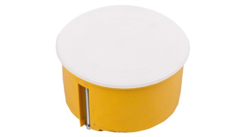 Puszka podtynkowa 70mm regips żółta z pokrywą PO-70F 0204-0N /40szt/