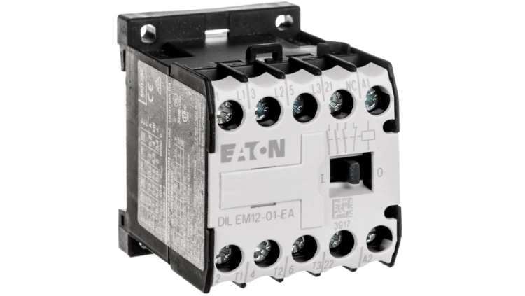 Stycznik mocy 12A 3P 230V AC 0Z 1R DILEM12-01-EA(230V50HZ,240V60HZ) 189989