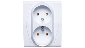 FESTA Gniazdo podwójne z/u 16A IP20 białe GPT-2x2P+Z 0872-00