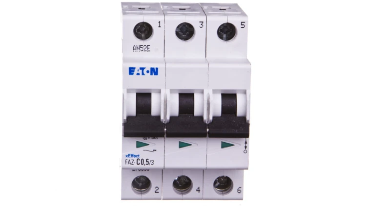 Wyłącznik nadprądowy 3P C 0,5A 15kA AC FAZ C0,5/3 278856