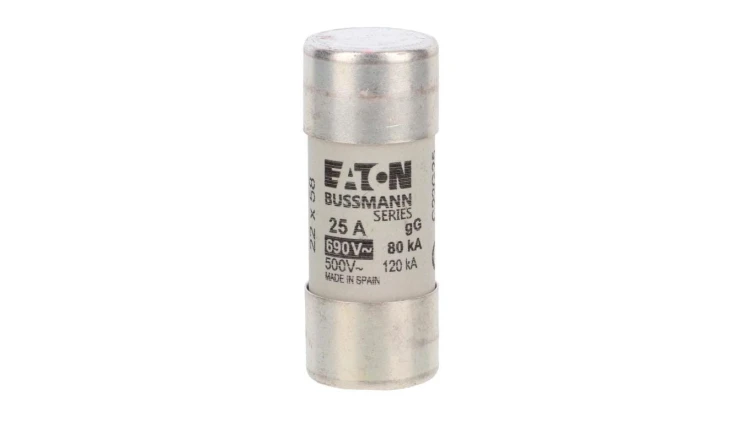 Wkładka bezpiecznikowa cylindryczna 22x58mm 25A gL/gG 690V C22G25