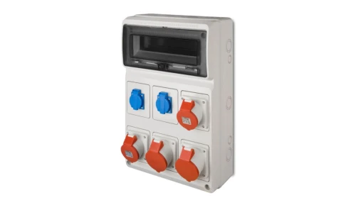 Rozdzielnica budowlana 13 modułów 2x2P+Z 2x3P/16A 2x3P/32A RS 13 6251-00