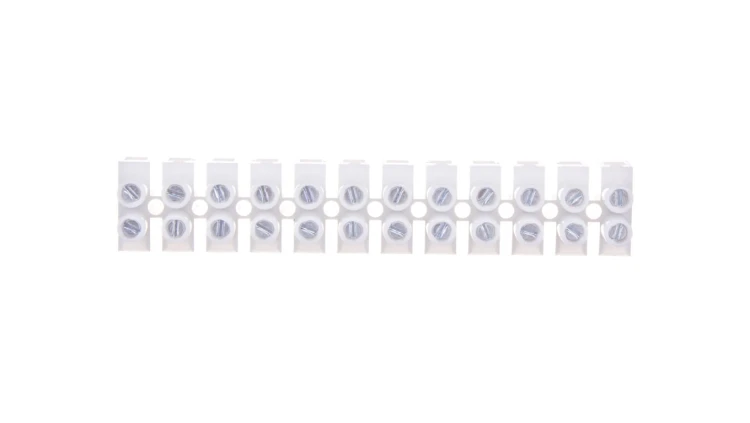 Listwa zaciskowa gwintowa 1,5mm2 12-torowa poliamidowa PA66 z podkładką biała LPA12-1.5 89091110