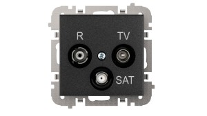 SANTRA gniazdo R-TV-SAT końcowe bez ramki podtynkowe czarny 4153-19