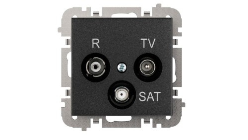 SANTRA gniazdo R-TV-SAT końcowe bez ramki podtynkowe czarny 4153-19