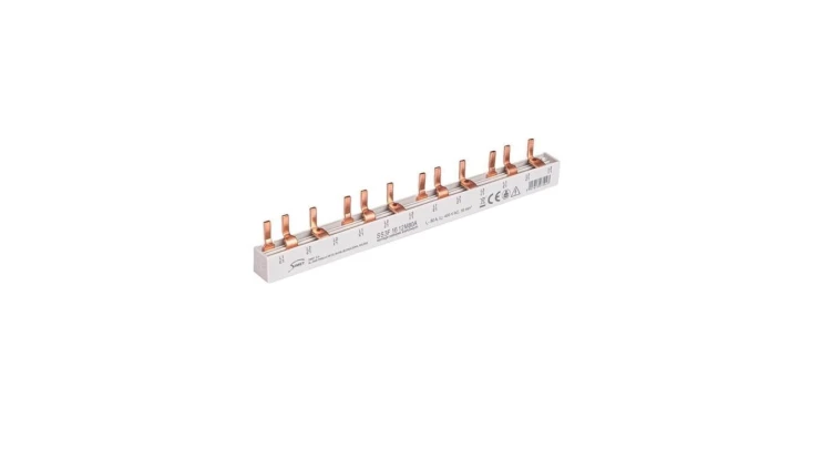 Szyna prądowa łączeniowa - sztyftowa 3-fazowa 80A 12 modułów 16 mm² 81998006