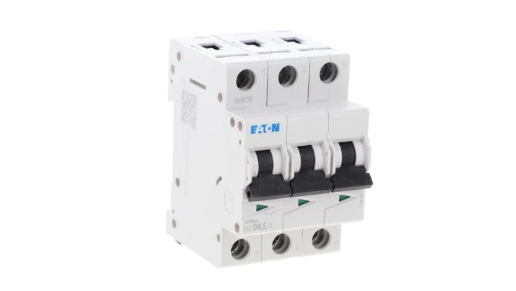 Wyłącznik nadprądowy 3P D 0,5A 15kA AC FAZ-D0,5/3 278880