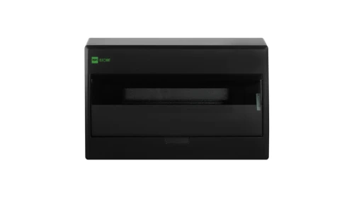 Rozdzielnica natynkowa elektryczna ELEGANT 1x12 PE+N kolor czarny mat 2423-09