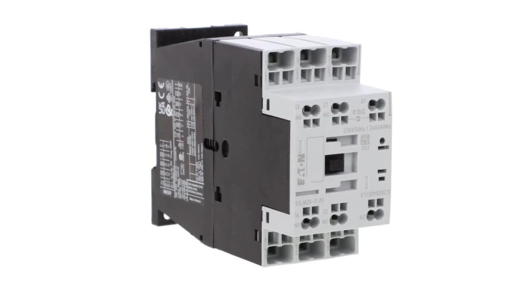 Stycznik mocy DILM25-11(230V50HZ,240V60HZ)-PI 3P 380 V 400 V 11 kW 1Z+1R 230 V AC Push-In 199284