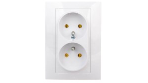 CARLA Gniazdo podwójne z/u białe 1735-00