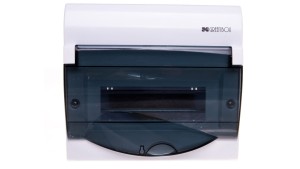 Rozdzielnica modułowa 1x8+2 natynkowa GREEN BOX RN 1/8+2 drzwi transparentne dymne N+PE IP40 2352-01