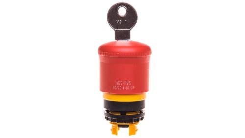 Przycisk bezpieczeństwa 22mm 0Z 1R IP66 klucz M22-PVS/K01 216514
