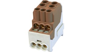Blok rozdzielczy - dystrybucyjny Al/Cu SDB 100 (80010) SIMBLOCK brązowy 81601015