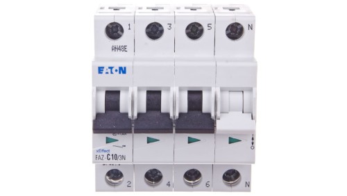 Wyłącznik nadprądowy 3P+N C 10A 15kA AC FAZ C10/3N 278971