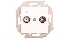 Karre Gniazdo Tv-Sat Końcowe, Kolor Biały / 90963685