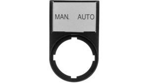 Tabliczka opisowa MAN-AUTO 50x30mm czarna 22mm prostokątna M22S-ST-GB11 216500