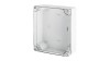 INDUSTRIAL Puszka hermetyczna n/t 270x220x106mm IP65 szara, pokrywa transparentna 2719-01