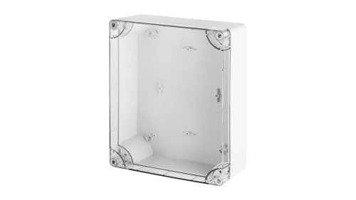 INDUSTRIAL Puszka hermetyczna n/t 270x220x106mm IP65 szara, pokrywa transparentna 2719-01