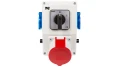 Zestaw instalacyjny z gniazdem 32A 5P+2x2P+Z RS-Z (0-1) czerwony 6276-00