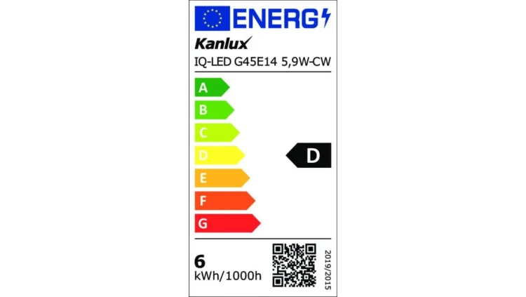 Żarówka LED E14 IQ-LED G45E14 5,9W-CW 806lm 6500K barwa zimna 3 lata Gwar. 36696