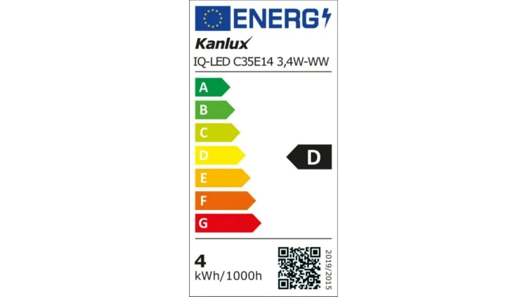 Żarówka LED E14 IQ-LED C35E14 3,4W-WW 470lm 2700K barwa ciepła 3 lata Gwar. 36682