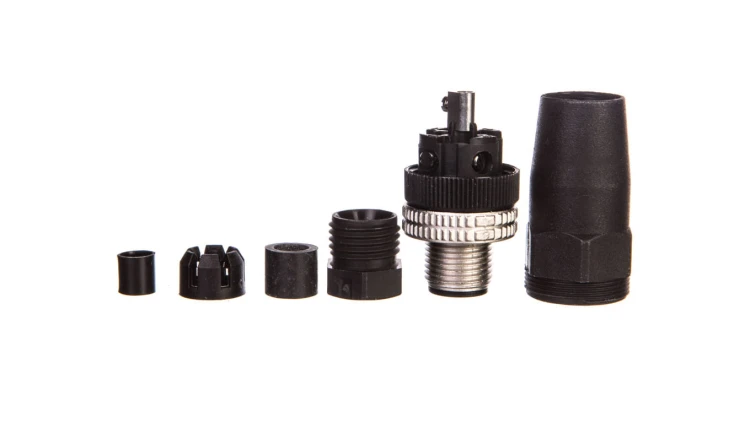Złącze męskie M12 proste 5-pinowe dławica Pg7 metal XZCC12MDM50B