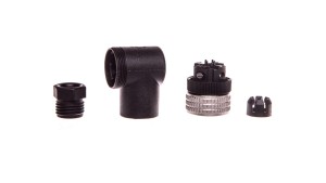 Złącze wtykowe M12 4-pinowe żeńskie kątowe XZCC12FCM40B