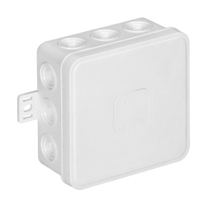 Puszka n/t CLICK, IP54, 12 przepustów, 85x85x41mm, biała,OR-JB-13803/W