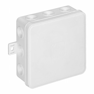 Puszka n/t CLICK, IP54, 12 przepustów, 100x100x41mm, biała,OR-JB-13804/W