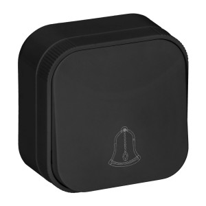 Przycisk dzwonek N/T ToDo IP20, czarny,OR-OE-7204/B