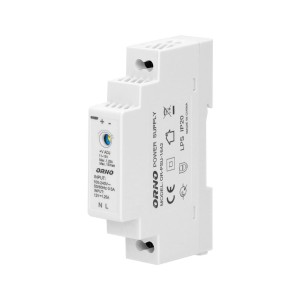Zasilacz na szynę DIN 12VDC, 1,25A, 15W, szerokość 1 moduł OR-PSU-1642