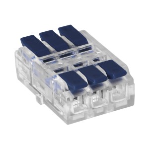 Złączka instalacyjna zaciskowa 3-przewodowa, dwustronna na dowolny przewód 0,75-4mm² IEC 250V/32A 50 szt.,OR-SZ-8021/3/50