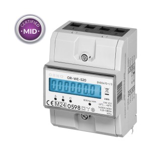 Licznik energii elektrycznej 3-fazowy 80A 230V z podświetlonym wyświetlaczem LCD OR-WE-520