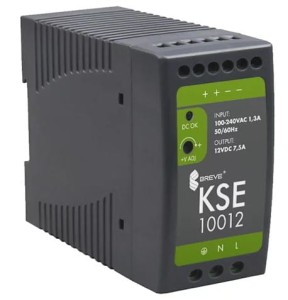 Zasilacz impulsowy KSE 10012P 230/ 12V DC 7,5A na szynę DIN, Uzas: 85-264VACVAC, Ta70, 17000-1543