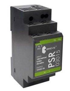 Zasilacz impulsowy PSR 03015 230/ 15VDC 2A 30W na szynę DIN, Uzas: 85-264VACVAC, Ta70, 17000-1557