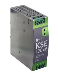 Zasilacz impulsowy KSE 12048M 230/ 48VDC 2,5A 120W na szynę DIN, Uzas: 96‑264VAC Uwyj: 48-50VDC, Ta70, 17000-1547