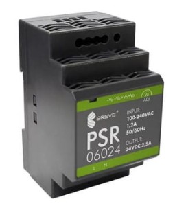 Zasilacz impulsowy PSR 06024 230/ 24VDC 2,5A 60W na szynę DIN, Uzas: 85-264VACVAC, Ta70, 17000-1563